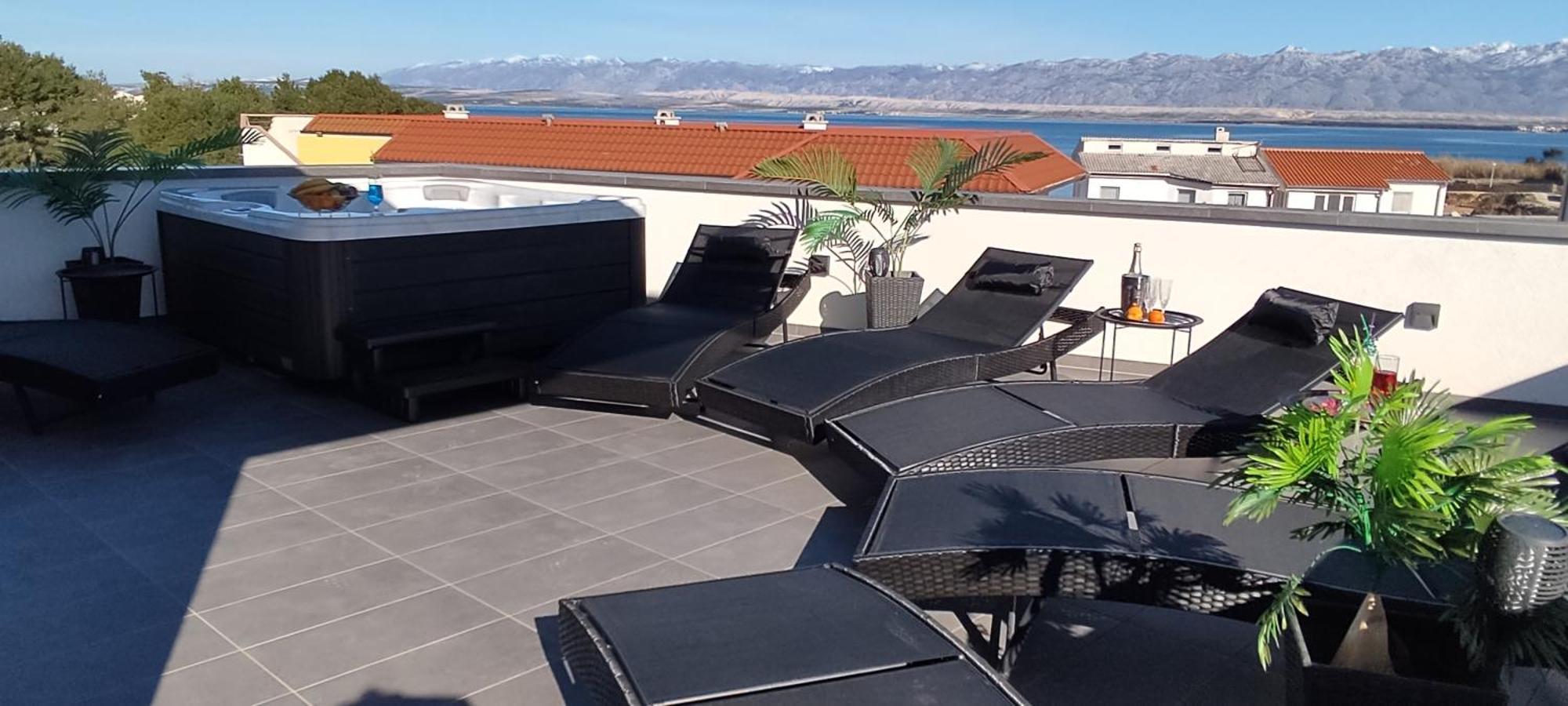 Luxurioeses Penthouse Welle Mit Whirlpool, Grill Und Meerblick فير المظهر الخارجي الصورة